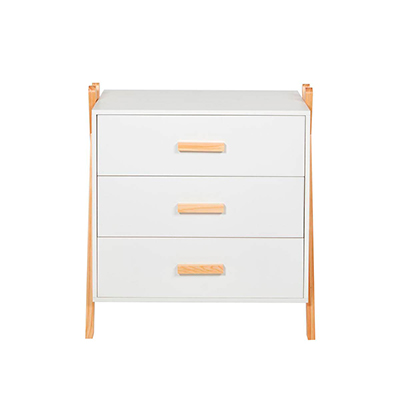 CAJONERA INFANTIL KLEM COLOR MADERA Y BLANCO