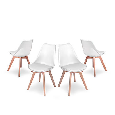 SET DE 4 SILLAS HELSINKI COLOR BLANCO