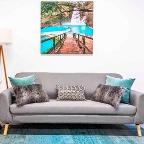 SOFÁ 2 PLAZAS GRIMALDI TELA 145 CM GRIS CLARO