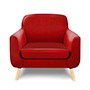 SILLÓN FIJO 1 PERSONA GRIMALDI TELA ROJO