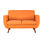 SOFÁ SWEET TELA 145 X 85 X 85 CM NARANJA SIN COJINES