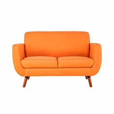 SOFÁ SWEET TELA 145 X 85 X 85 CM NARANJA SIN COJINES