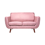 SOFÁ 2 PLAZAS SWEET TELA 145 X 75 X 85 CM ROSA