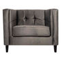 SILLÓN FIJO 1 PERSONA MADISON TERCIOPELO GRIS