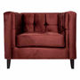 SILLÓN FIJO 1 PERSONA MADISON TERCIOPELO TINTO