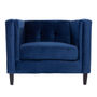 SILLÓN FIJO 1 PERSONA MADISON TERCIOPELO AZUL