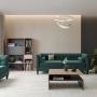 SOFÁ 2 PLAZAS LÍNEA MADISON TERCIOPELO 160 X 75 X 86 CM VERDE CON COJINES