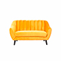 SOFÁ 2 PLAZAS DORIA TERCIOPELO 145 CM AMARILLO
