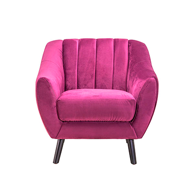 SILLÓN FIJO 1 PERSONA DORIA TERCIOPELO UVA