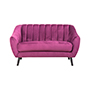 SOFÁ 2 PLAZAS DORIA TERCIOPELO 145 X 75 X 85 CM ROSA