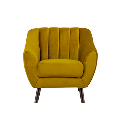 SILLÓN FIJO 1 PERSONA DORIA TERCIOPELO VERDE