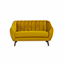 SOFÁ 2 PLAZAS LÍNEA DORIA TERCIOPELO 145 X 85 X 75 CM VERDE SIN COJINES