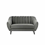 SOFÁ 2 PLAZAS DORIA TERCIOPELO 145 CM GRIS OSCURO