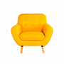 SILLÓN INDIVIDUAL 1 PERSONA SELENA TELA AMARILLO