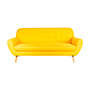 SOFÁ 3 PLAZAS SELENA TERCIOPELO 185 X 85 X 85 CM AMARILLO
