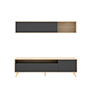 MUEBLE PARA TV PARA 70 PULGADAS MADERA INDUSTRIALIZADA MADERA Y GRIS OSCURO 180X41X180 CM