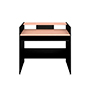 ESCRITORIO BACK UP COLOR MADERA Y NEGRO