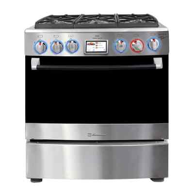 ESTUFA DE PISO GAS NATURAL Y LP 30 PULGADAS 6 QUEMADORES AIR FRYER