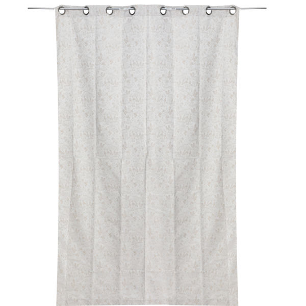 CORTINA DECORATIVA CON ARILLOS IVORY/MIEL