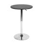 MESA DE BAR REDONDA DE AJUSTABLE ROTACIÓN 60X60X65/90CM NEGRO GALVANIZADO