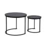 SET DE MESAS DE CENTRO REDONDA 2 PIEZAS 60X60X51CM NEGRO