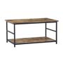MESA CENTRO AUXILIAR APPOLOIN VINTAGE MADERA METAL 80X50X40 CM CAFÉ
