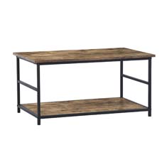 MESA CENTRO AUXILIAR APPOLOIN VINTAGE MADERA METAL 80X50X40 CM CAFÉ