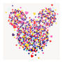 STICKER MINNIE MOUSE CORAZÓN DE CONFETI