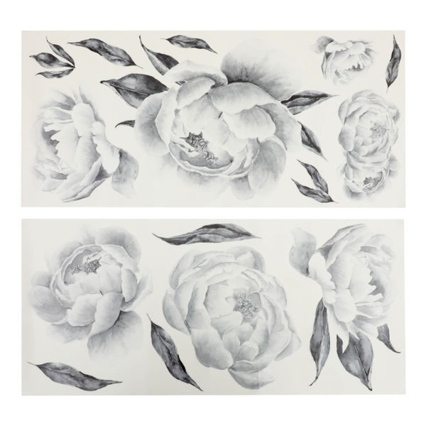 STICKER GRANDE PEONIAS NEGRAS RMK4413GM