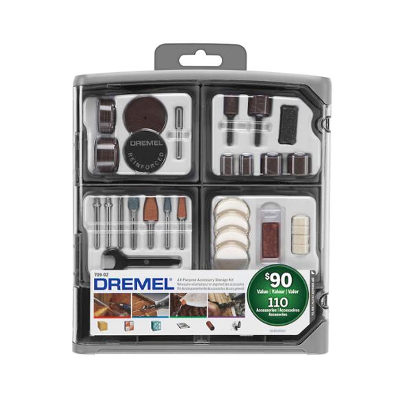 SET DE ACCESORIOS DREMEL 110 PIEZAS PARA CORTAR, LIMPIAR, PULIR, GRABAR, TALLAR Y LIJAR