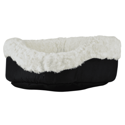 CAMA PARA MASCOTA REDONDA DE TELA Y FELPA RAZA CHICA LAVABLE