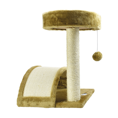 TORRE PARA GATO FELPA Y MADERA 39 X 21 X 39 CM