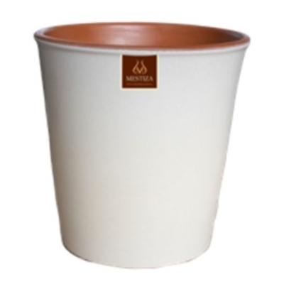 MACETA ZAIA 20 HUESO CREMA
