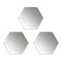 SET DE 3 ESPEJOS DECORATIVOS HEXAGONALES