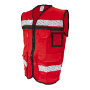 CHALECO JYRSA CERRADO TIPO RESCATISTA ROJO 100 % ALGODÓN TALLA 2XG 2 PZ