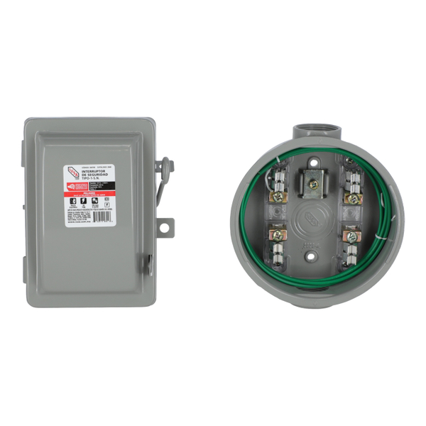 KIT DE MUFA CON INTERRUPTOR DE SEGURIDAD 250 VOLTS 18.2 x 17 x 6 CM