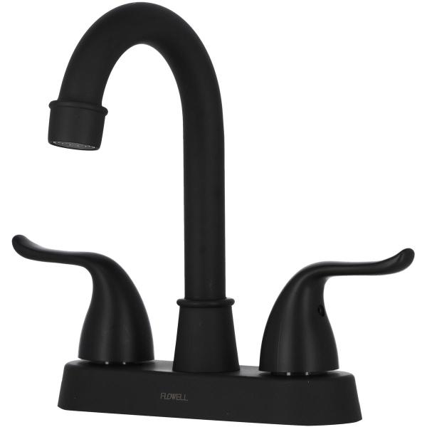 LLAVE PARA LAVABO DUOMANDO NEGRO LORETTA CUELLO ALTO