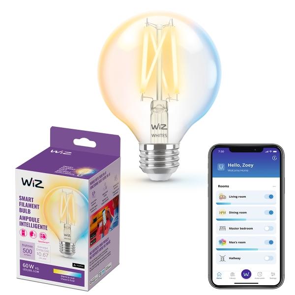 FOCO INTELIGENTE G25 LUZ CÁLIDA Y FRÍA ATENUABLE 5.5 W EQUIVALENTE A 60 W E26 1 PIEZA
