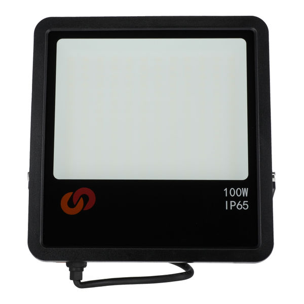 REFLECTOR LED PARA EXTERIOR CUADRADO 100 W NEGRO MATE 1 PIEZA
