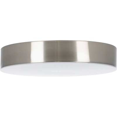 PLAFÓN ILUMINADO LED SOBREPONER CIRCULAR 17 W NÍQUEL ATENUABLE PARA INTERIOR