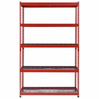 ESTANTE DE ACERO PARA CARGAS PESADAS ROJO 5 NIVELES 61 X 198 X 122 CM