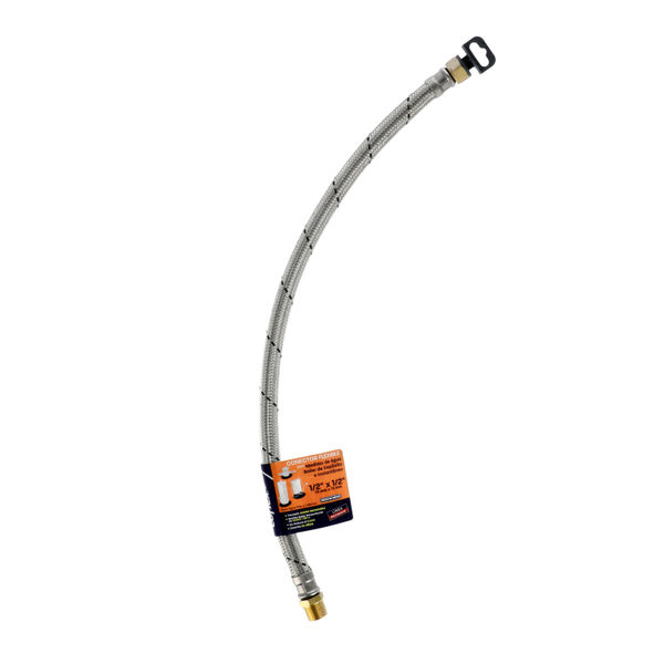 MANGUERA FLEXIBLE PARA AGUA DE ACERO 0.6 M 1/2"