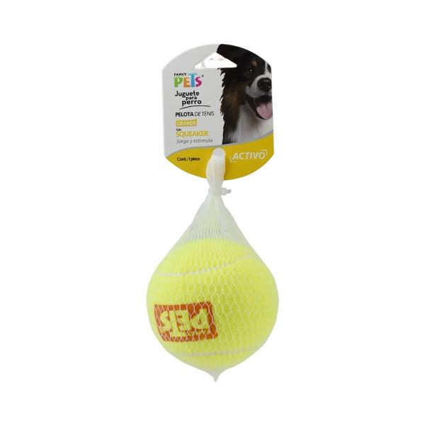 PELOTA PARA PERRO Y GATO DE CAUCHO Y POLIÉSTER 9 CM