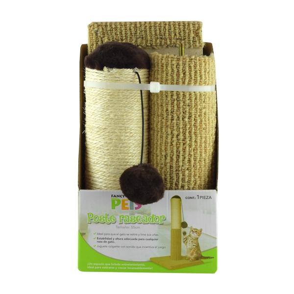 TORRE PARA GATO FIBRA YUTE SINTETICO 31 X 31 X 55 CM