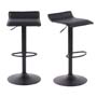 BANCO AJUSTABLE DE 41.5 X 41.5 X 87 CM 2 PIEZAS TODO NEGRO