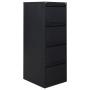 ARCHIVERO DE ACERO 4 GAVETAS COLOR NEGRO