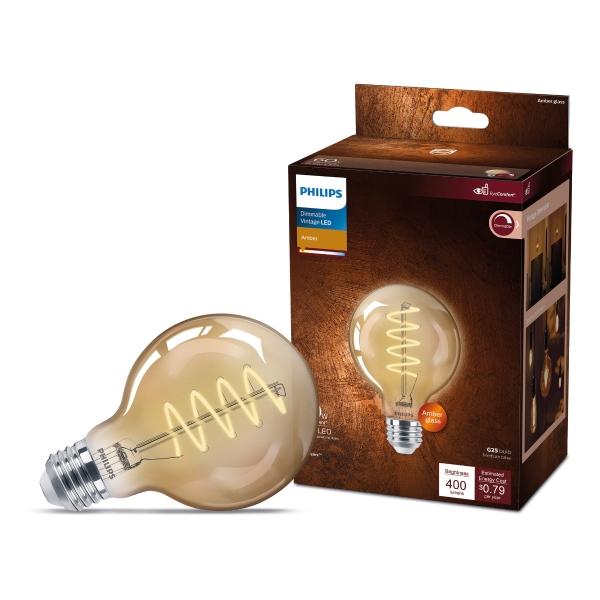 FOCO LED E26 G25 LUZ CÁLIDA ATENUABLE 6.5 W / 60 W 1 PIEZA