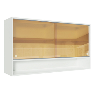ALACENA DE COCINA 2 PUERTAS CORREDIZAS DE CRISTAL MDP 120 X 30 X 66 CM