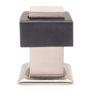 TOPE CUADRADO PARA PISO 3.5 X 2.7 X 2.7 CM CM PLATA