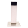 TOPE CUADRADO 4 X 4 X 7.6 CM PLATA